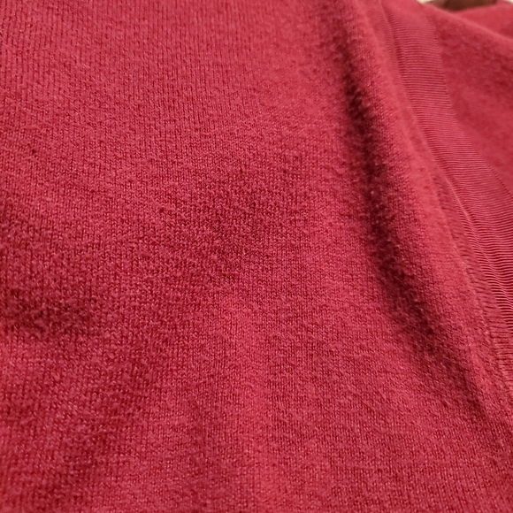 LOFT Shirred Shoulder Cardigan - Beet - Picture 7 of 9